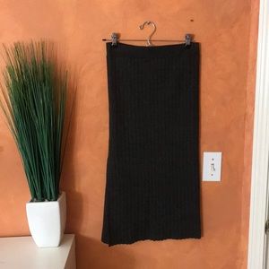 LULUS | charcoal ribbed midi skirt